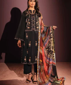 3 Piece - Printed Embroidered Suit