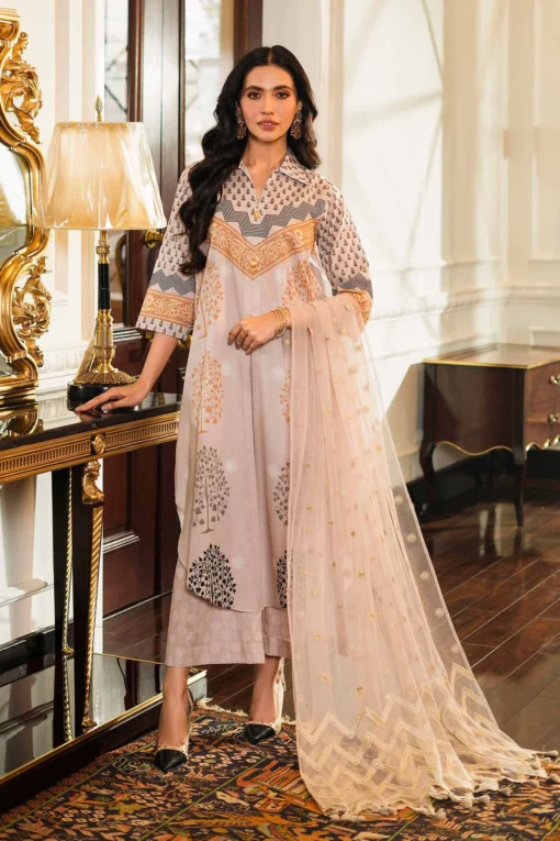 Shirt with emb Dupatta and Trouser
