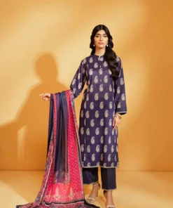 3 Piece - Printed Suit Purple