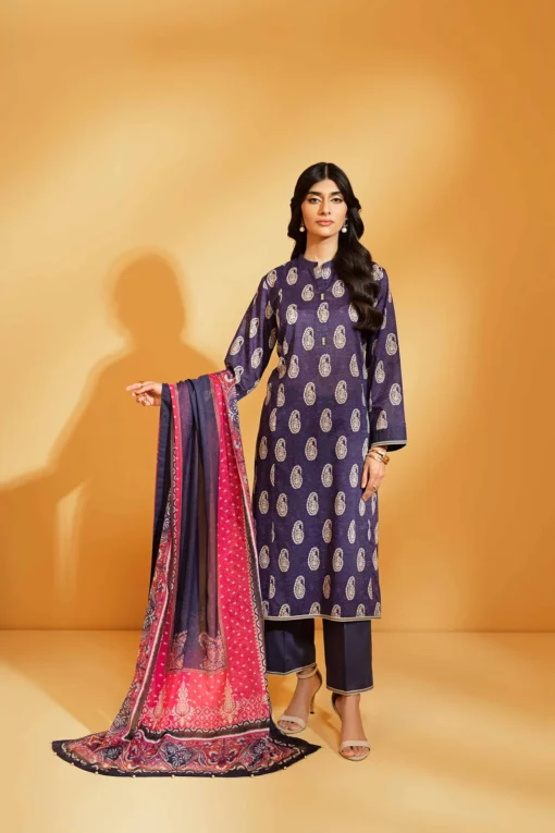 3 Piece - Printed Suit Purple